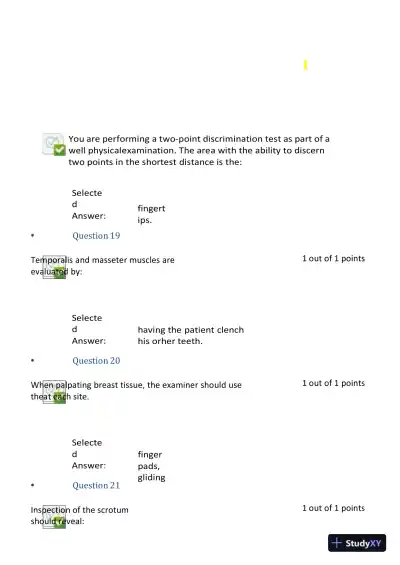 2023-2024 NURS6512 Nursing Diagnosis Final Exam With Answers (101 Solved Questions) - Page 8 preview image