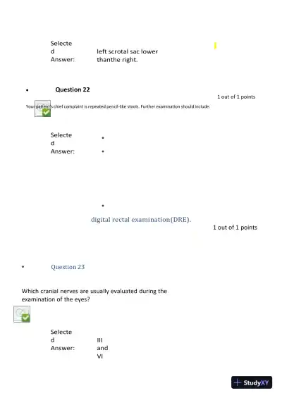 2023-2024 NURS6512 Nursing Diagnosis Final Exam With Answers (101 Solved Questions) - Page 9 preview image