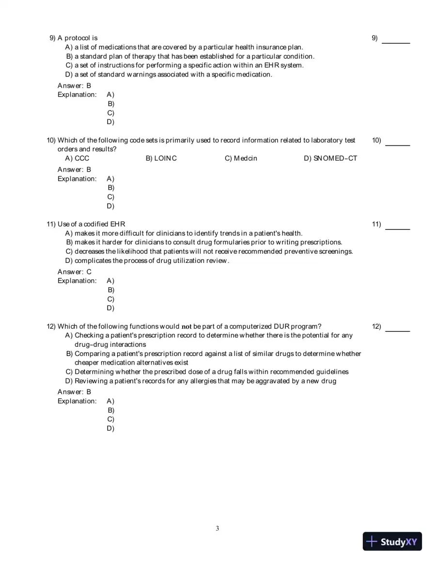 Electronic Health Records: Understanding And Using Computerized Medical Records, 3rd Edition Test Bank, page 11