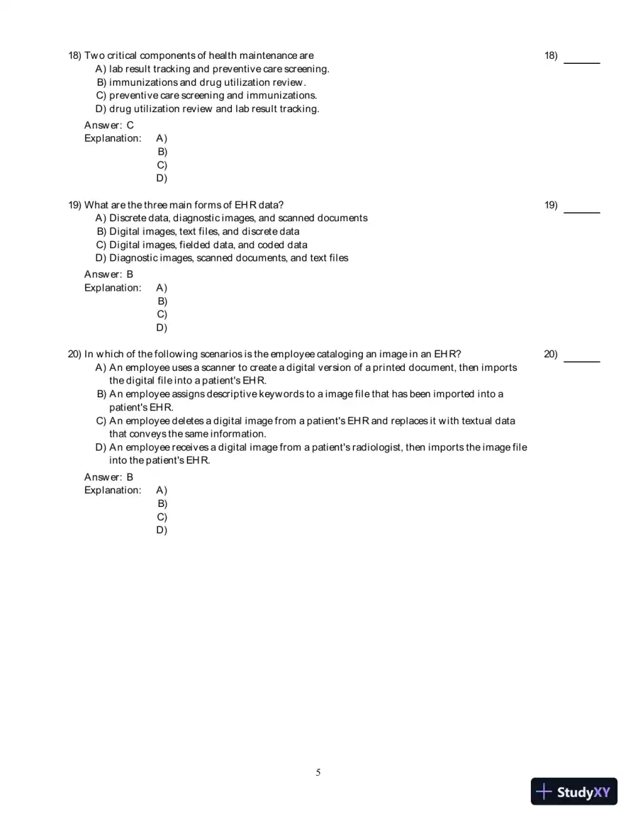 Electronic Health Records: Understanding And Using Computerized Medical Records, 3rd Edition Test Bank, page 13