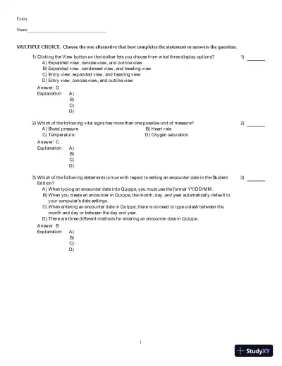 Electronic Health Records: Understanding And Using Computerized Medical Records, 3rd Edition Test Bank - Page 15 preview image