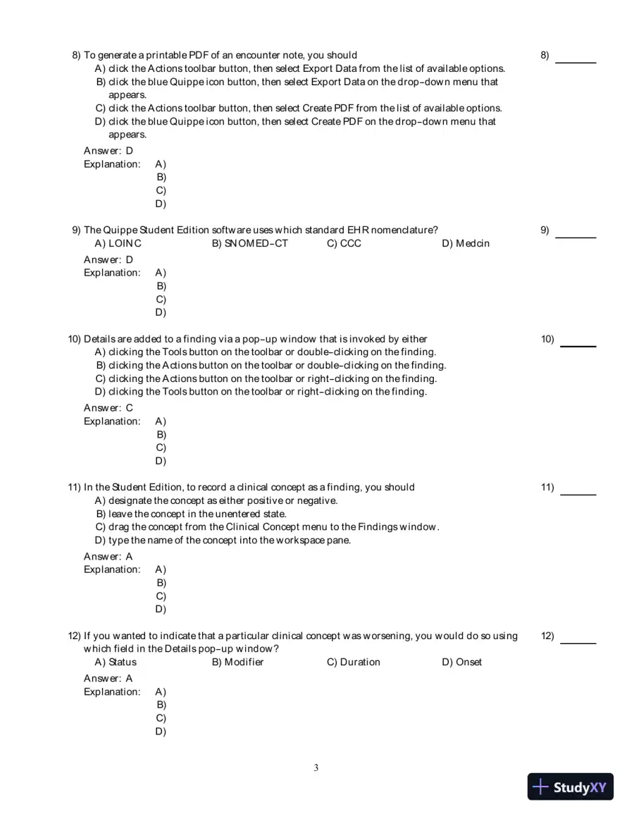 Electronic Health Records: Understanding And Using Computerized Medical Records, 3rd Edition Test Bank, page 17
