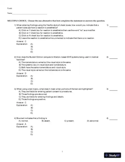 Electronic Health Records: Understanding And Using Computerized Medical Records, 3rd Edition Test Bank - Page 22 preview image