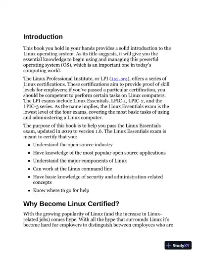 LPI Linux Essentials Study Guide: Exam 010 v1.6, 3rd Edition (2020) - Page 19 preview image