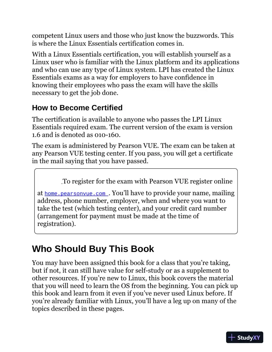 LPI Linux Essentials Study Guide: Exam 010 v1.6, 3rd Edition (2020), page 20