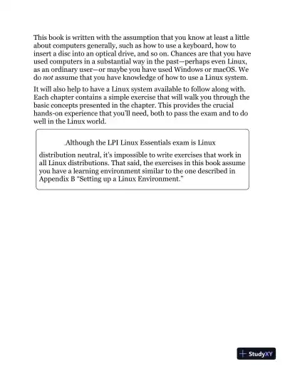 LPI Linux Essentials Study Guide: Exam 010 v1.6, 3rd Edition (2020) - Page 21 preview image
