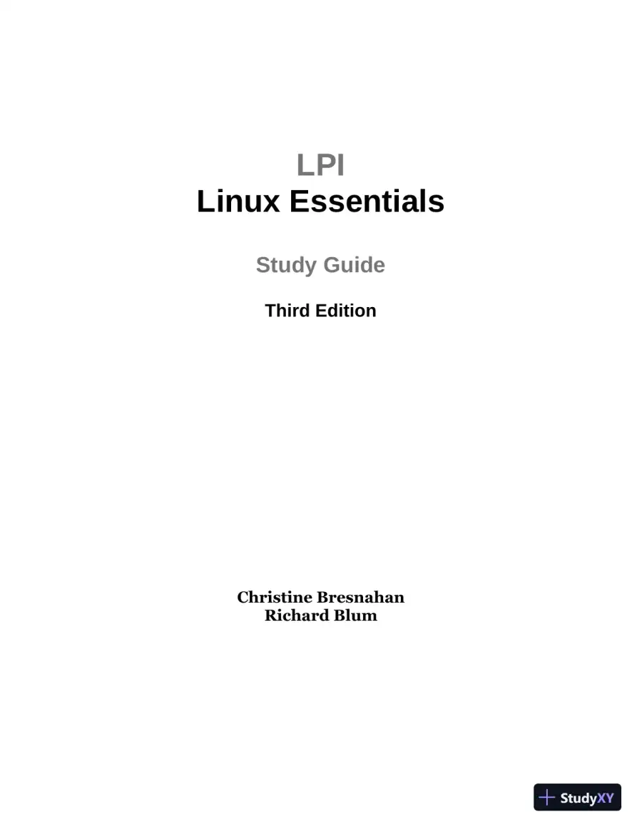 LPI Linux Essentials Study Guide: Exam 010 v1.6, 3rd Edition (2020), page 3