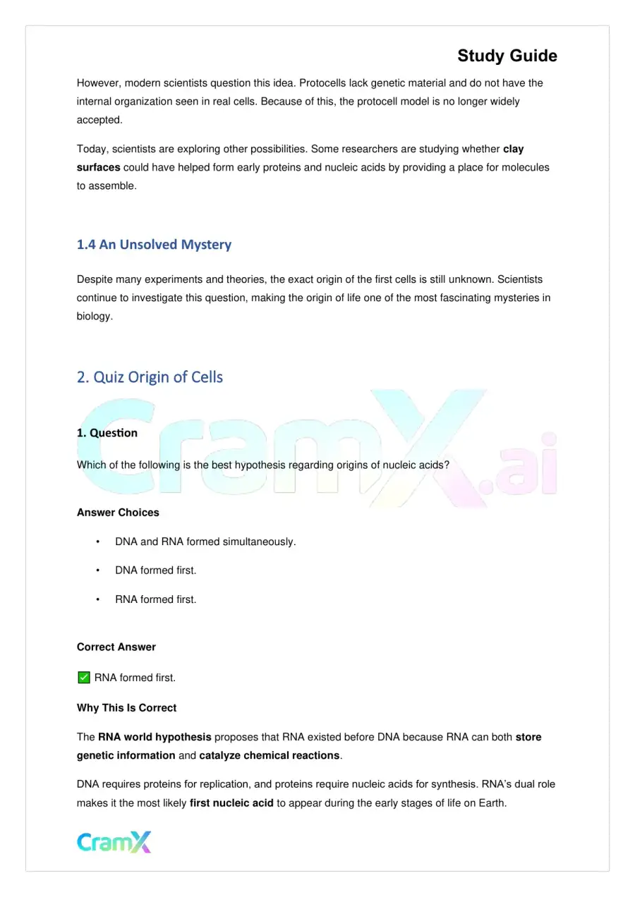 Biology - The Origin and Evolution of Life, page 2