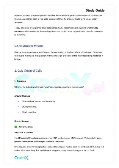 Biology - The Origin and Evolution of Life - Page 2 preview image