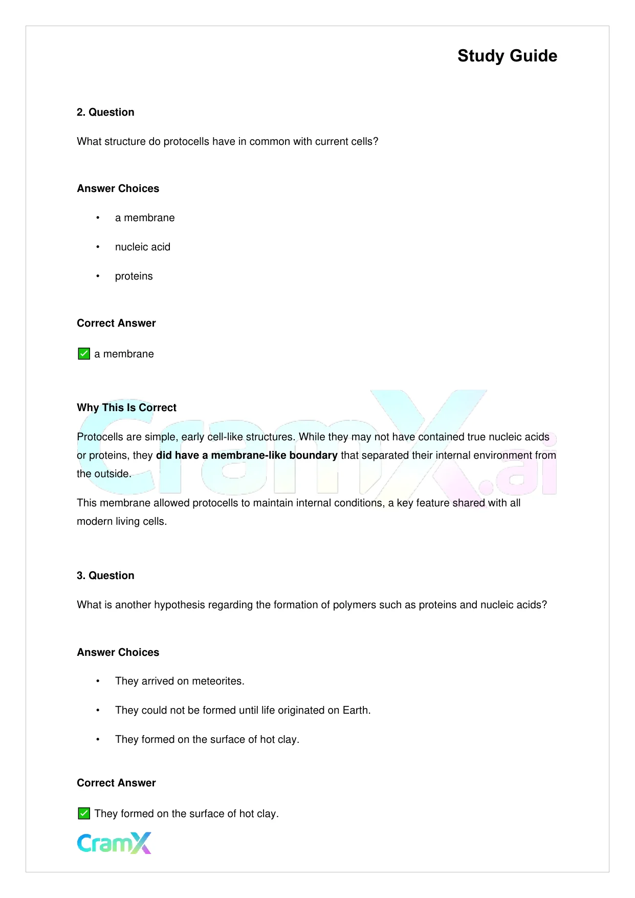 Biology - The Origin and Evolution of Life - Page 3 preview image