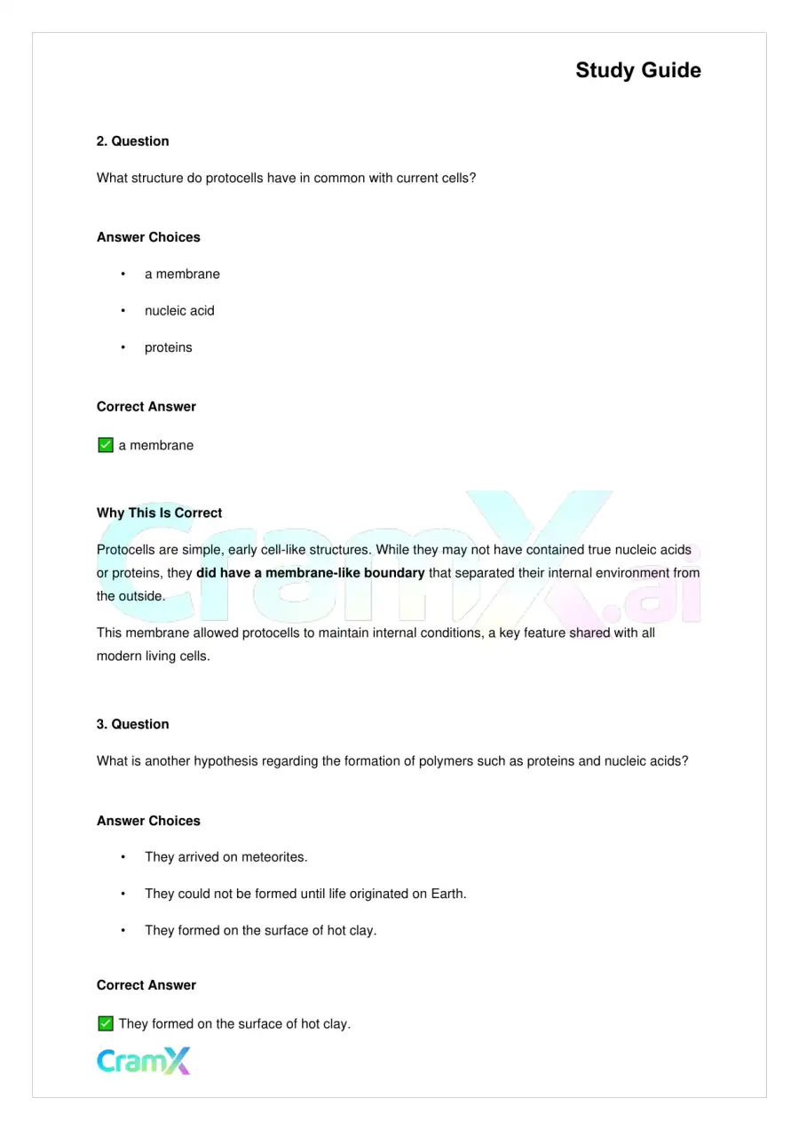 Biology - The Origin and Evolution of Life, page 3