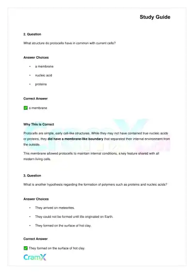 Biology - The Origin and Evolution of Life - Page 3 preview image