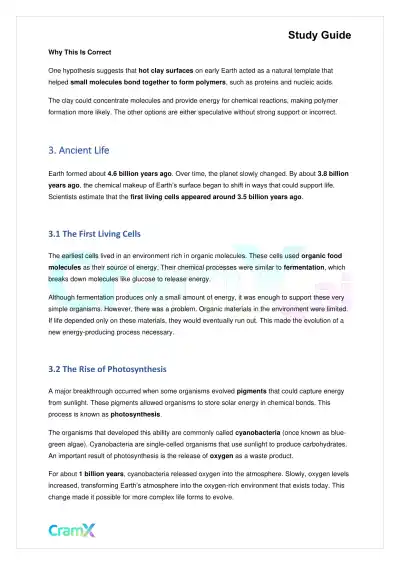 Biology - The Origin and Evolution of Life - Page 4 preview image