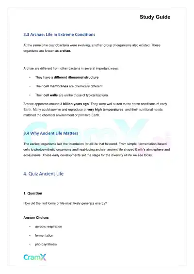 Biology - The Origin and Evolution of Life - Page 5 preview image