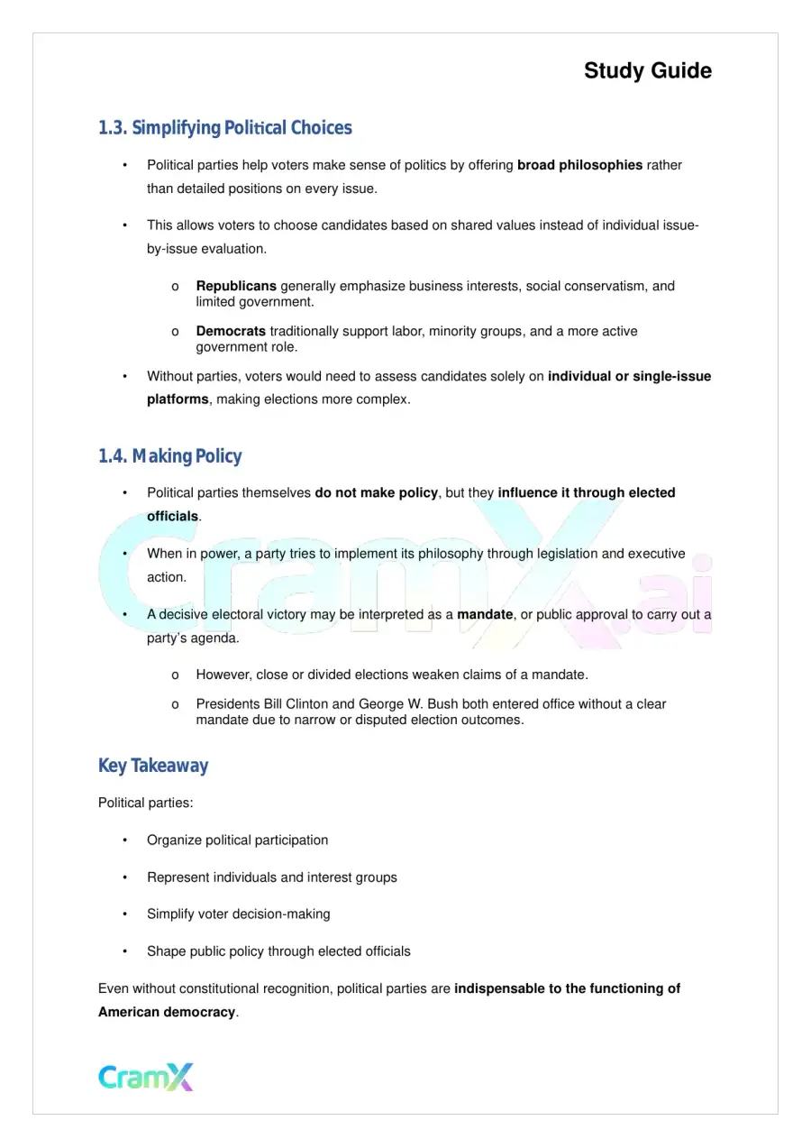 American Government - Political Parties, page 2
