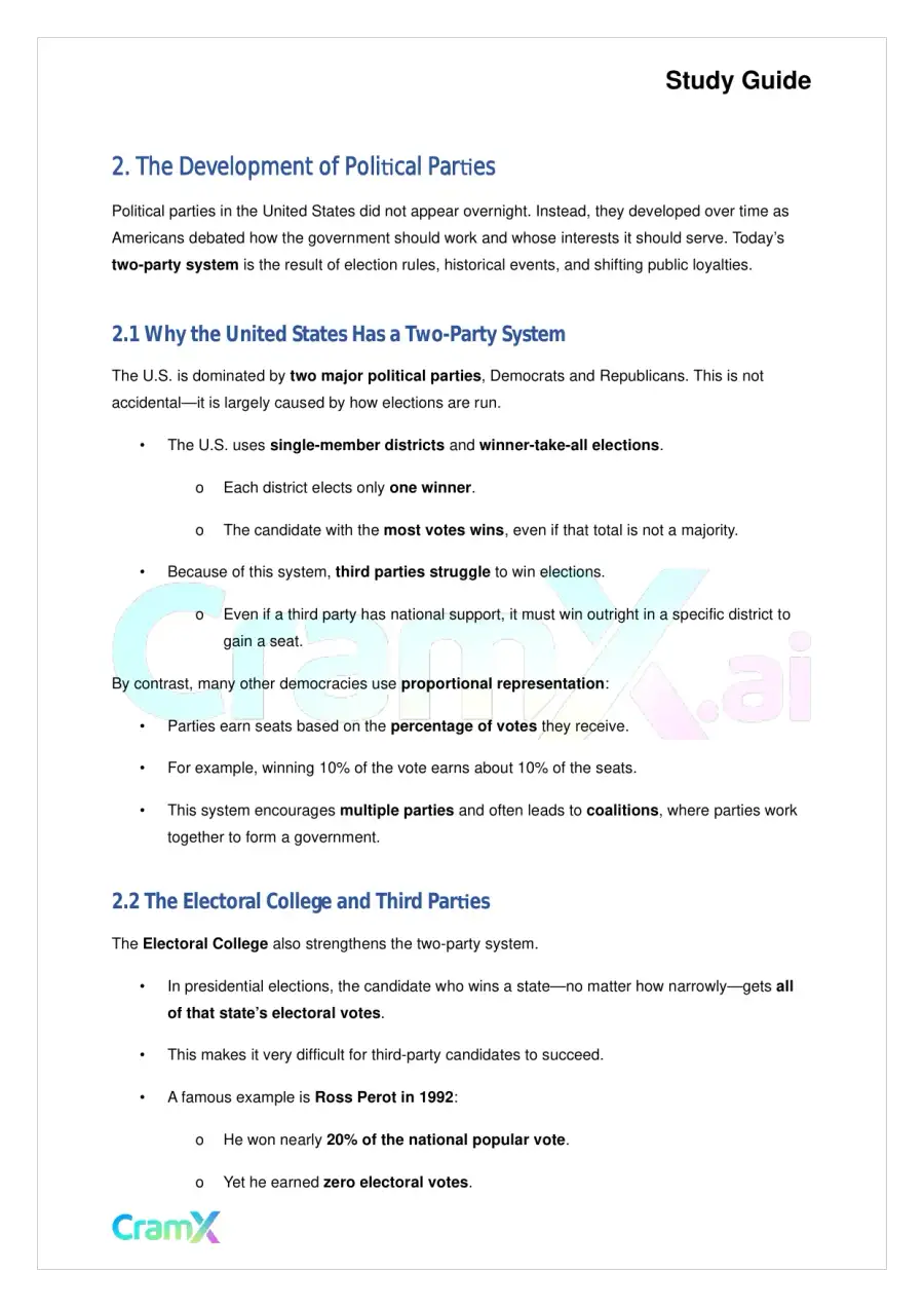 American Government - Political Parties, page 3