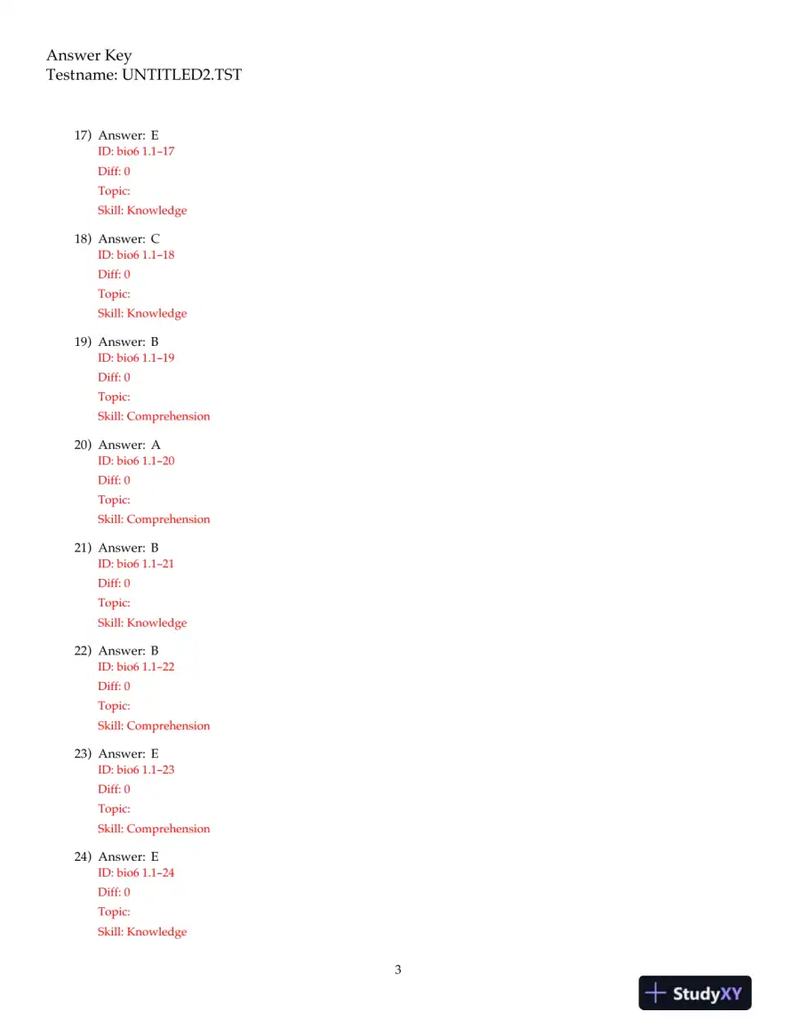 Test Bank For Biology: Concepts and Connections, 6th Edition, page 13