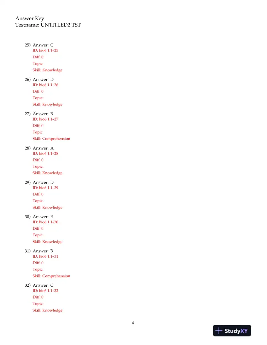 Test Bank For Biology: Concepts and Connections, 6th Edition, page 14