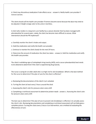 2024 HESI PN Gerontology Actual Exam With Answers (73 Solved Questions) - Page 7 preview image