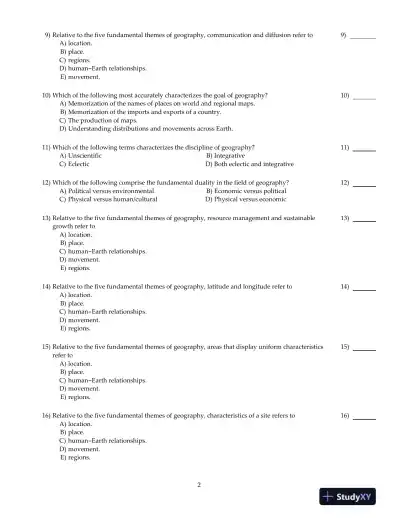 Test Bank For Elemental Geosystems, 8th Edition - Page 3 preview image