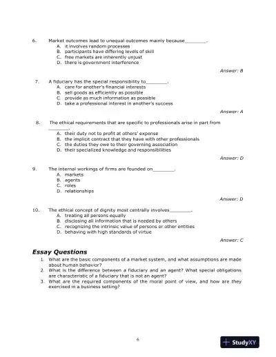 Ethics And The Conduct Of Business, 7th Edition Test Bank - Page 10 preview image