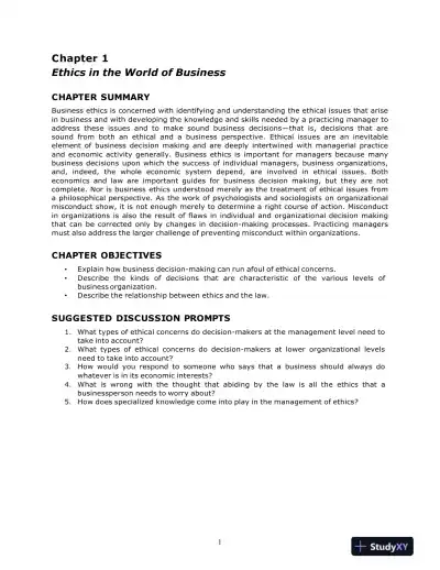 Ethics And The Conduct Of Business, 7th Edition Test Bank - Page 5 preview image