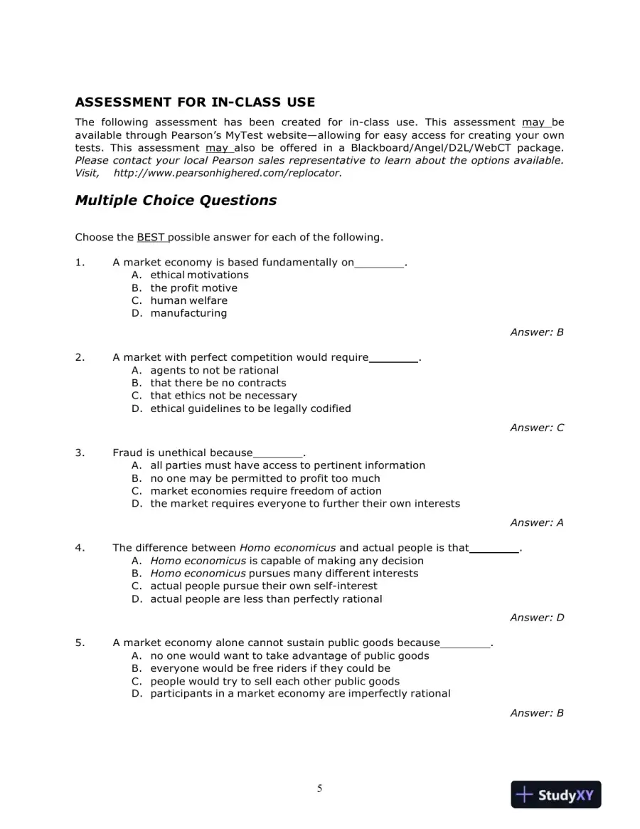 Ethics And The Conduct Of Business, 7th Edition Test Bank, page 9