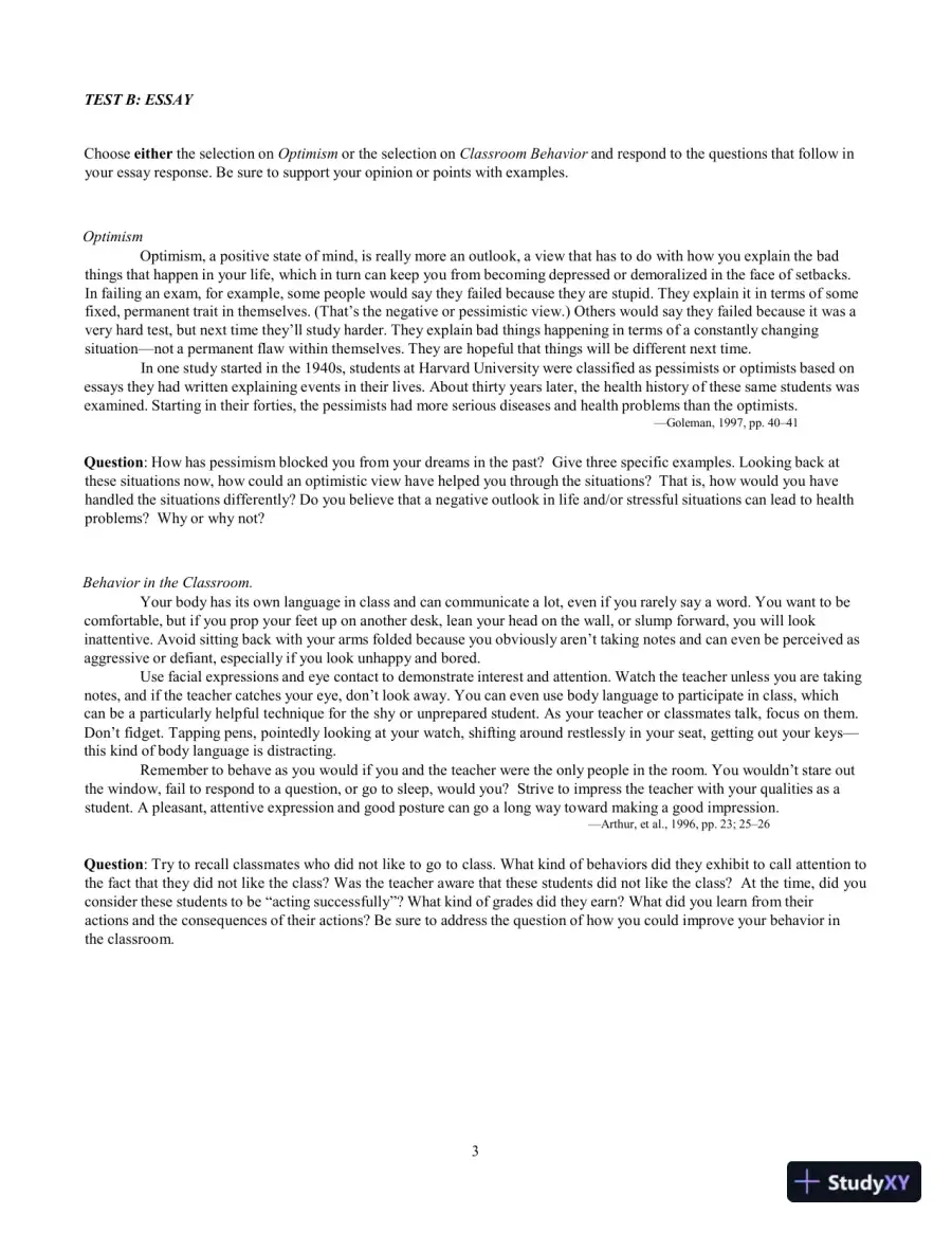 Test Bank for Breaking Through: College Reading , 12th Edition, page 6