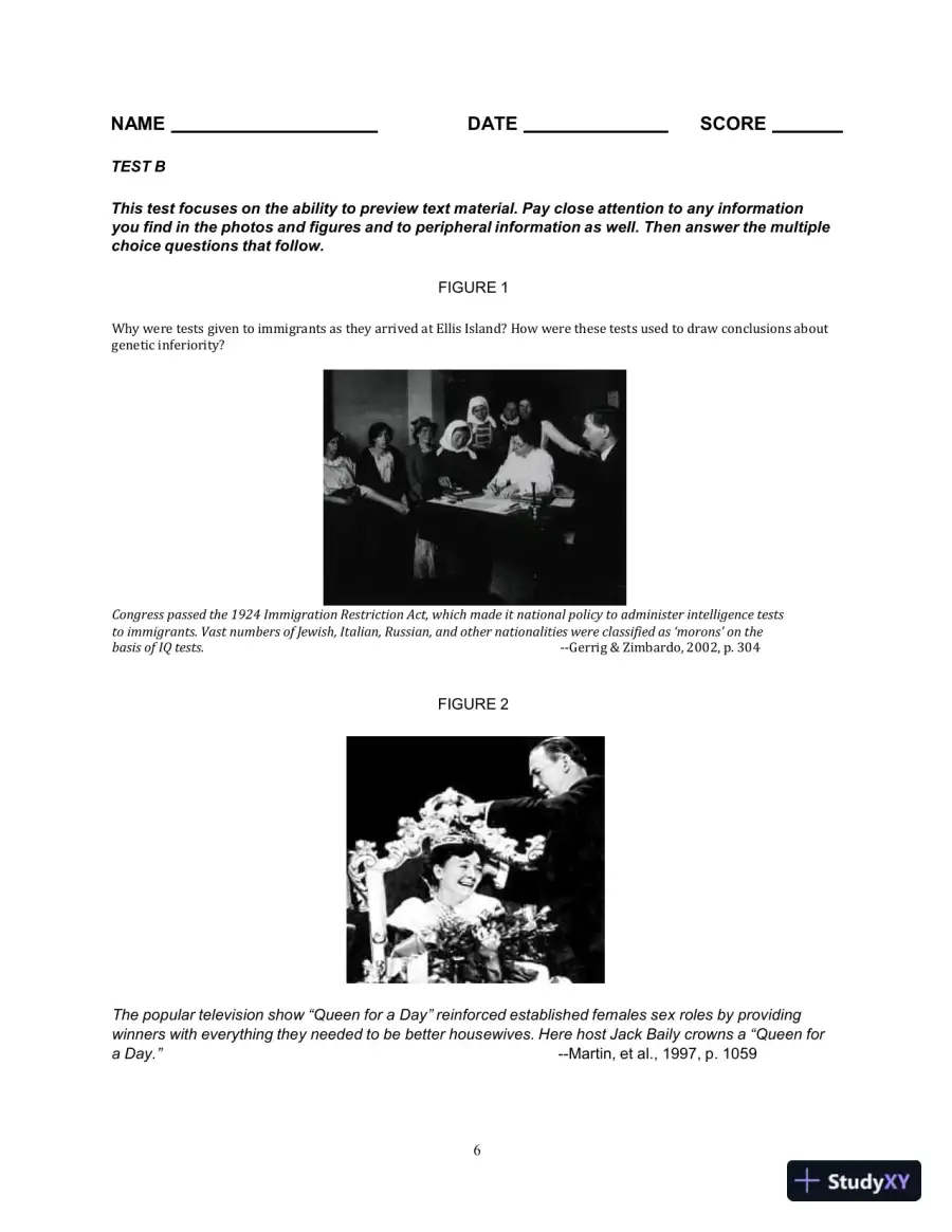 Test Bank for Breaking Through: College Reading , 12th Edition, page 9