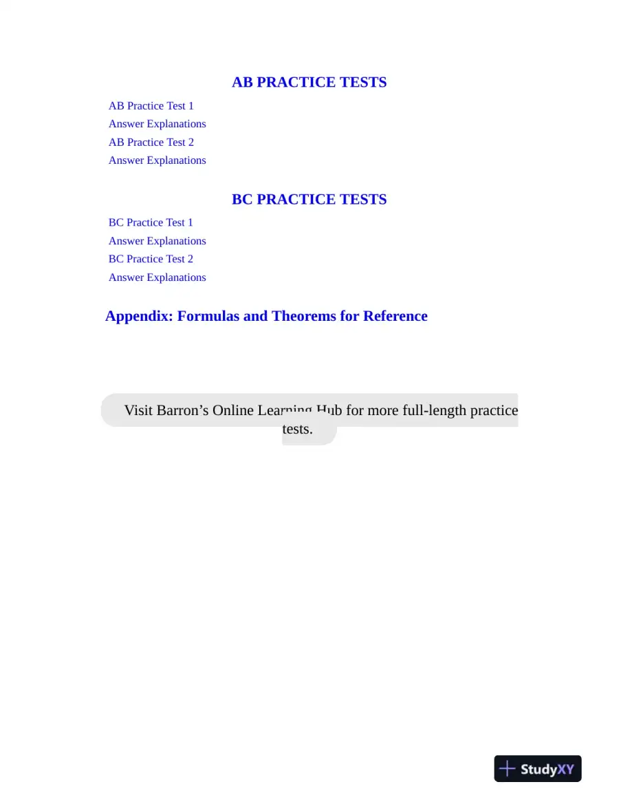 AP Calculus Premium, 2025: Prep Book with 12 Practice Tests + Comprehensive Review (2025), page 11