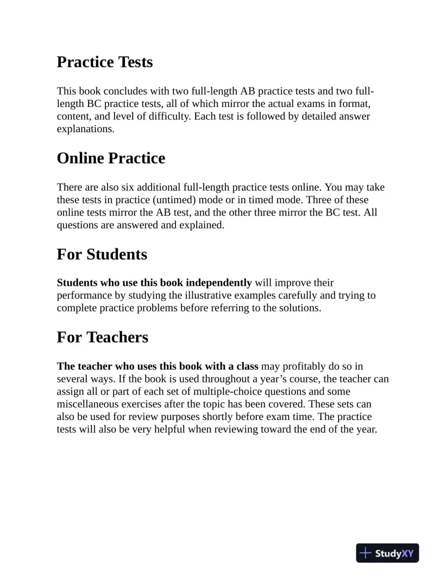 AP Calculus Premium, 2025: Prep Book with 12 Practice Tests + Comprehensive Review (2025), page 13