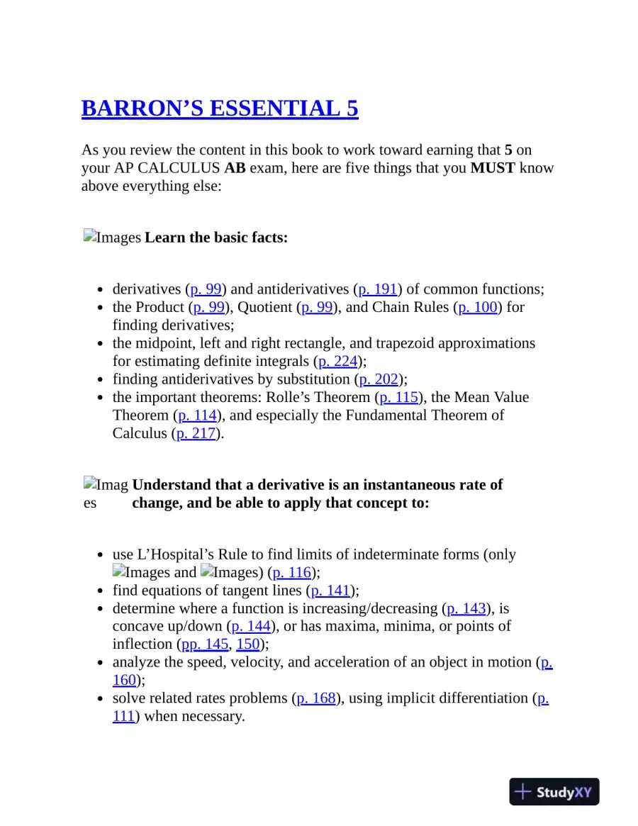 AP Calculus Premium, 2025: Prep Book with 12 Practice Tests + Comprehensive Review (2025), page 14