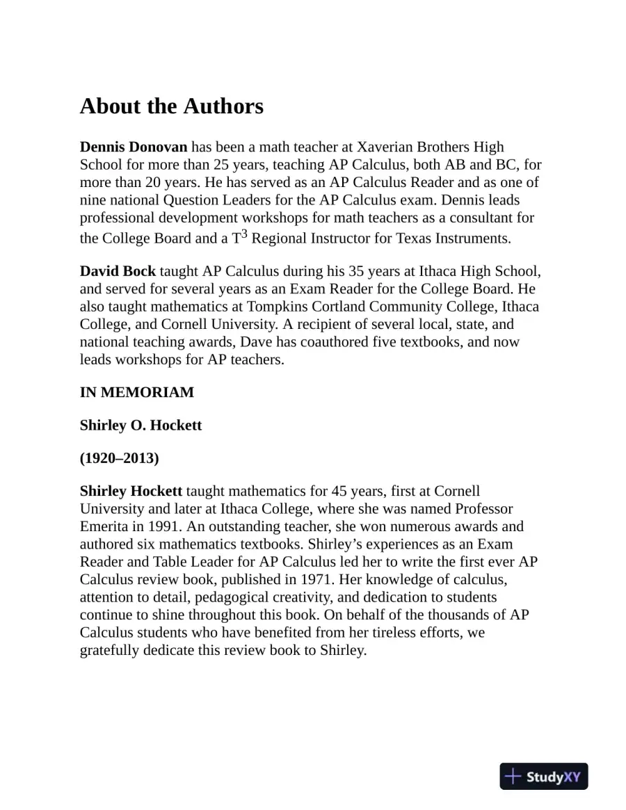 AP Calculus Premium, 2025: Prep Book with 12 Practice Tests + Comprehensive Review (2025), page 5
