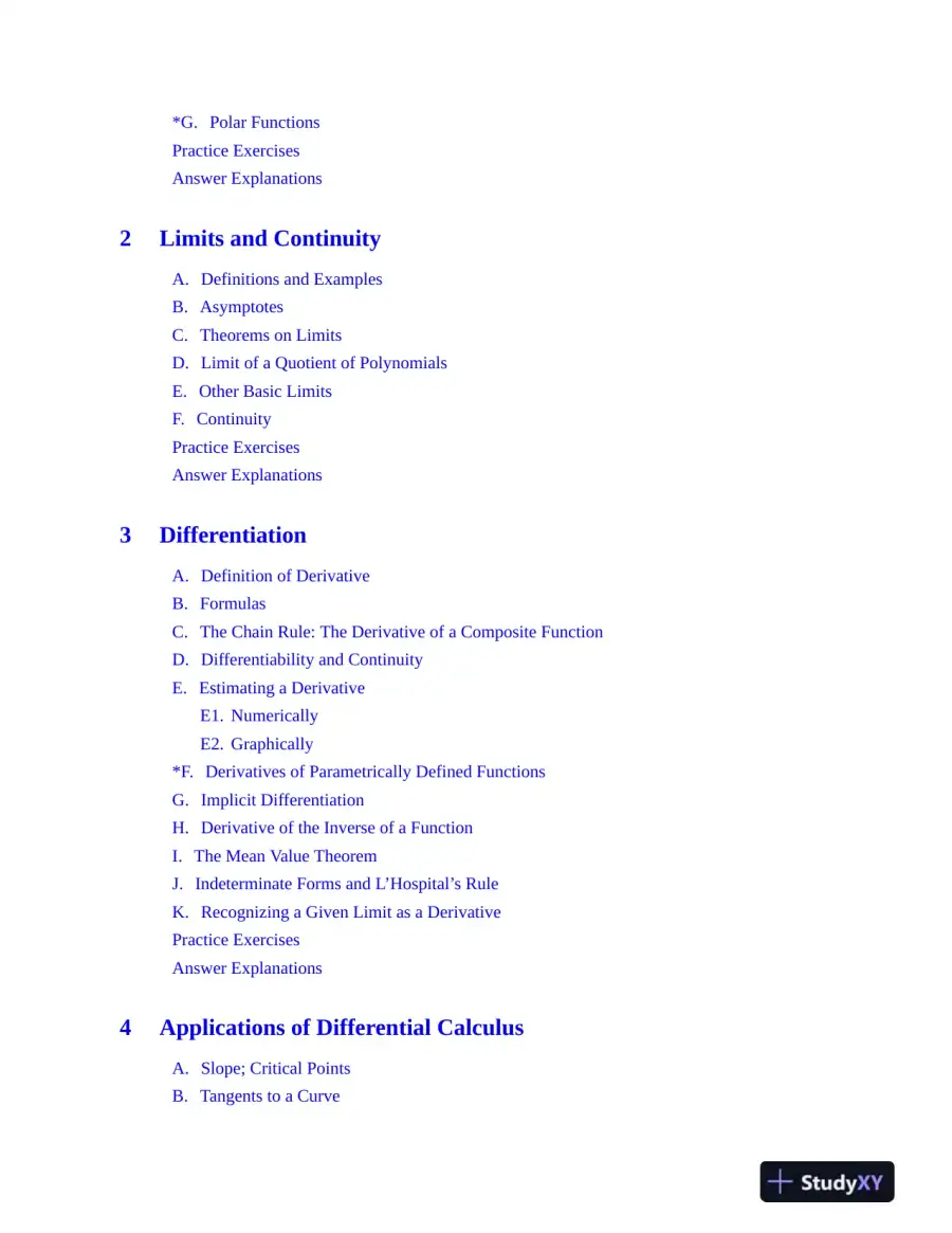 AP Calculus Premium, 2025: Prep Book with 12 Practice Tests + Comprehensive Review (2025), page 7