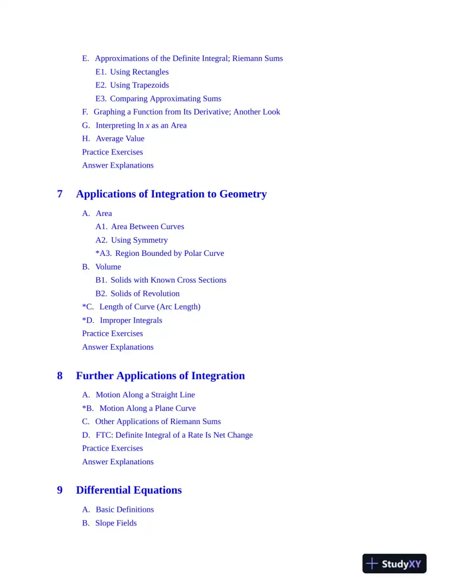 AP Calculus Premium, 2025: Prep Book with 12 Practice Tests + Comprehensive Review (2025), page 9