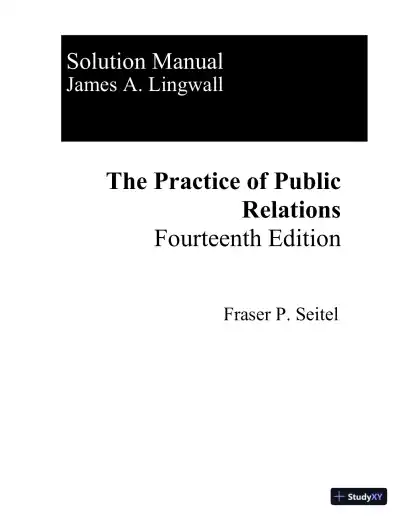 Solution Manual for The Practice of Public Relations, 14th Edition - Page 1 preview image
