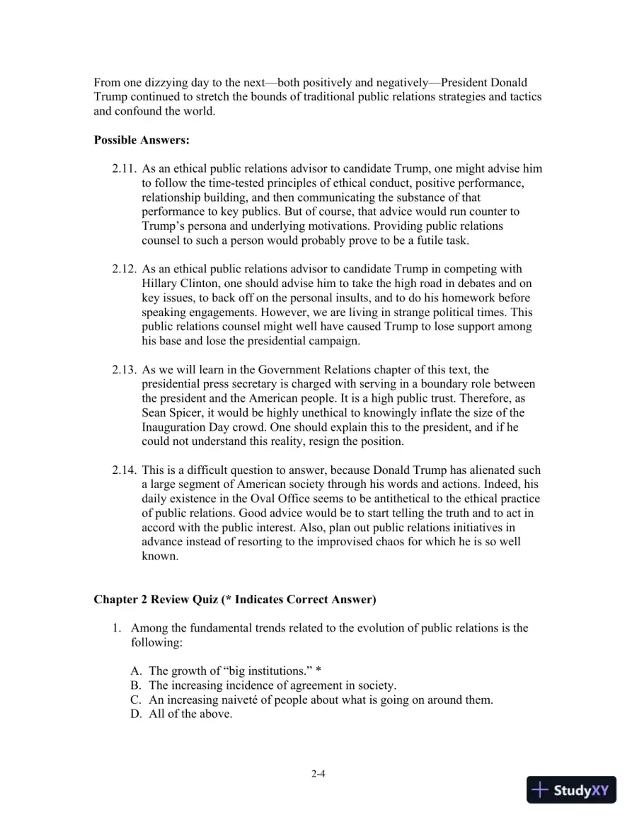 Solution Manual for The Practice of Public Relations, 14th Edition, page 14