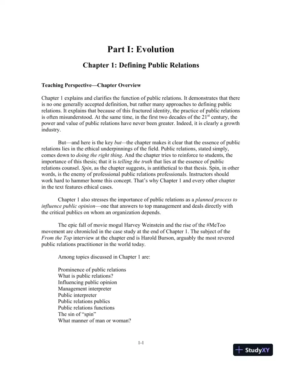 Solution Manual for The Practice of Public Relations, 14th Edition, page 3