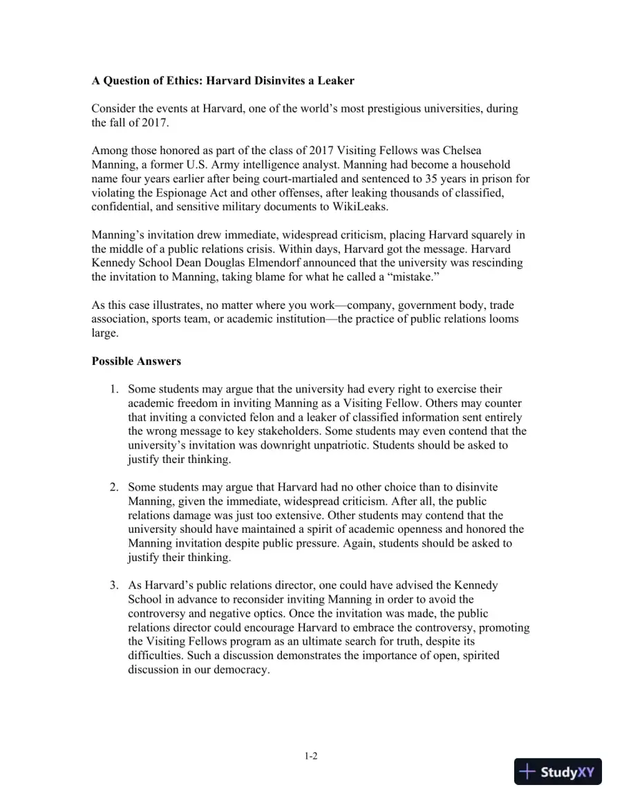 Solution Manual for The Practice of Public Relations, 14th Edition, page 4