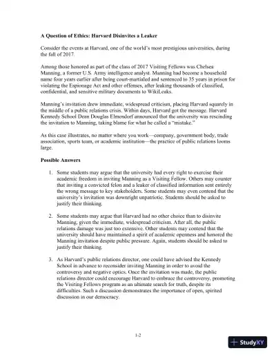 Solution Manual for The Practice of Public Relations, 14th Edition - Page 4 preview image