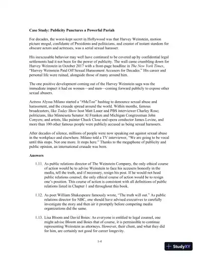 Solution Manual for The Practice of Public Relations, 14th Edition - Page 6 preview image