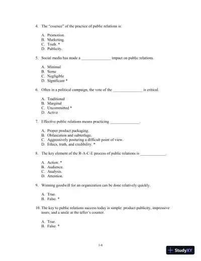Solution Manual for The Practice of Public Relations, 14th Edition - Page 8 preview image