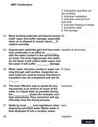 WRT Certification Practice Exam with Answers (106 Solved Questions) - Page 5 preview image
