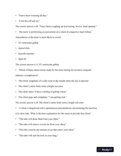 2023-2024 HESI RN Child Care Exit Exam Version 3 With Answers (160 Solved Questions) - Page 14 preview image
