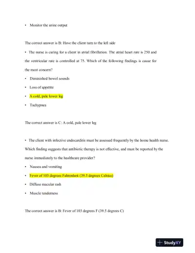 2023-2024 HESI RN Child Care Exit Exam Version 3 With Answers (160 Solved Questions) - Page 4 preview image