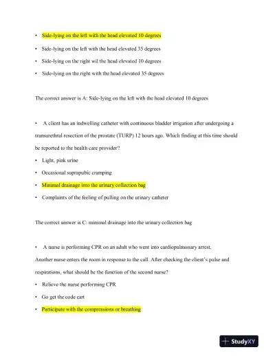 2023-2024 HESI RN Child Care Exit Exam Version 3 With Answers (160 Solved Questions) - Page 7 preview image