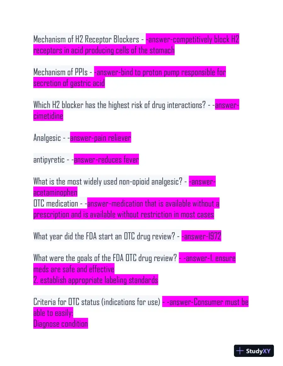 2023-2024 Portage Learning NURS251 Pharmacology Module 1-5 with Answers (366 Solved Questions), page 10