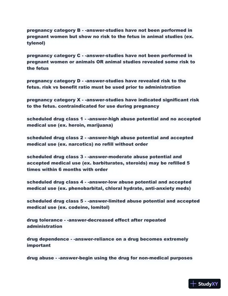 2023-2024 Portage Learning NURS251 Pharmacology Module 1-5 with Answers (366 Solved Questions), page 5