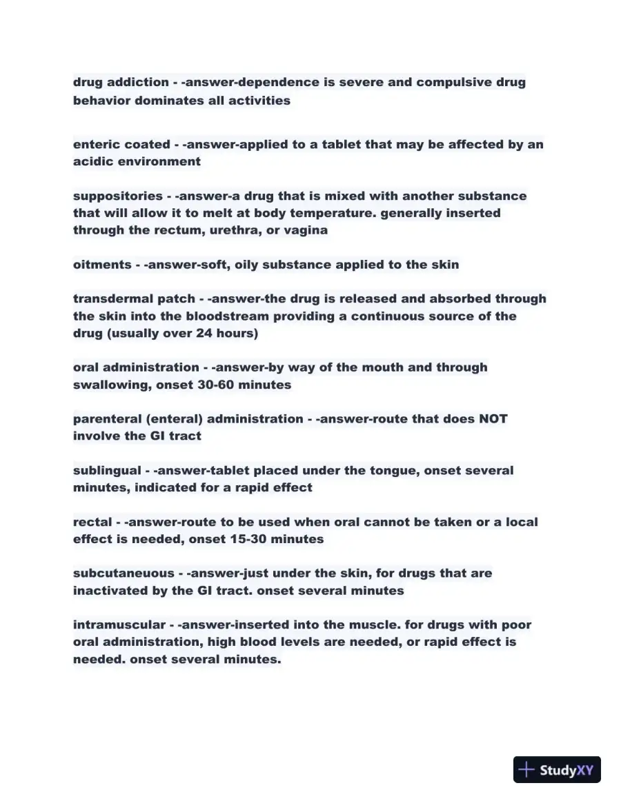2023-2024 Portage Learning NURS251 Pharmacology Module 1-5 with Answers (366 Solved Questions), page 6