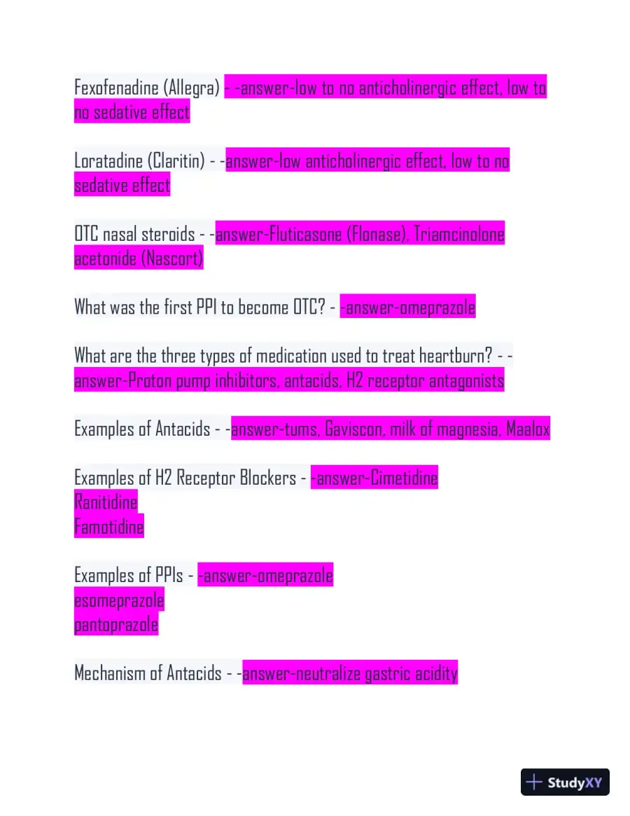 2023-2024 Portage Learning NURS251 Pharmacology Module 1-5 with Answers (366 Solved Questions), page 9